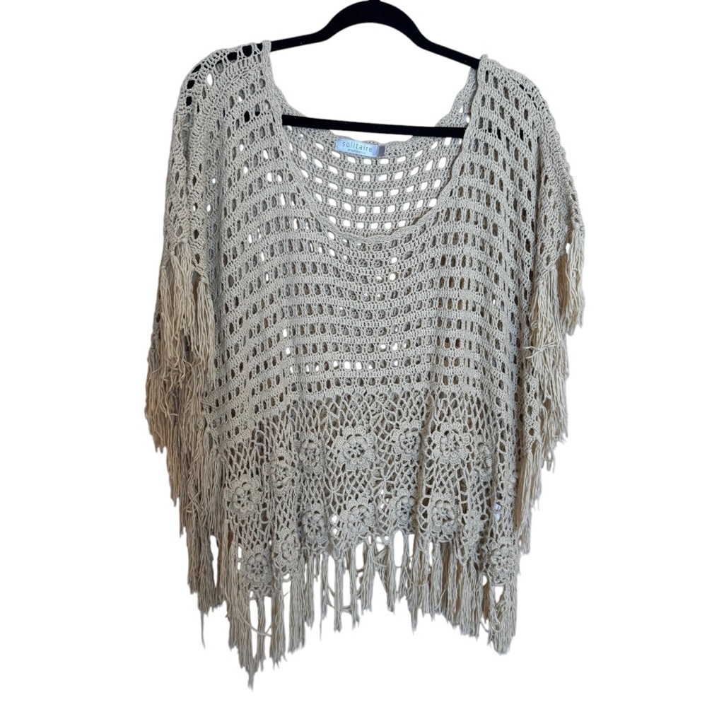 Solitaire Boho Floral Crochet Shrug 2XL/3XL